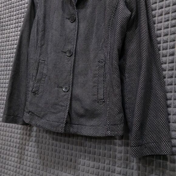 Gray Check Tweed Blazer Jacket XL Y2K Academic Preppy Norm Clean Girl Punk Basic - Picture 5 of 16